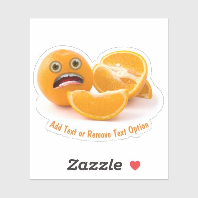 Sticker Orange rayé (Feuille)