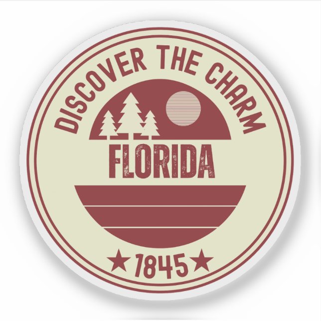 Sticker Oranges de Floride - Souvenir de l'État Citrus (Devant)