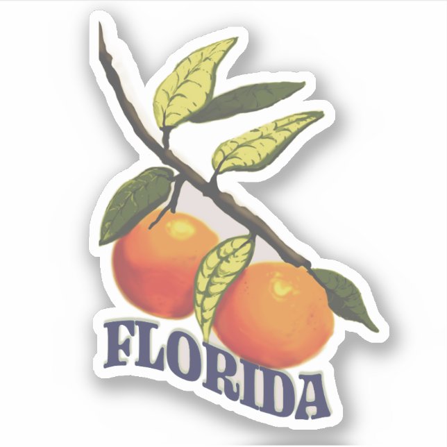 Sticker Oranges Vintages de Floride (Devant)