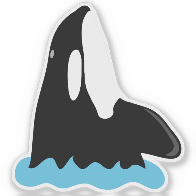 Sticker Orca Whale Bobbing Hors De L'Eau (Devant)
