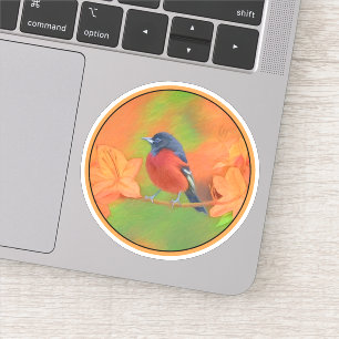 Sticker Orchard Oriole Songbird Peinture Oiseau original