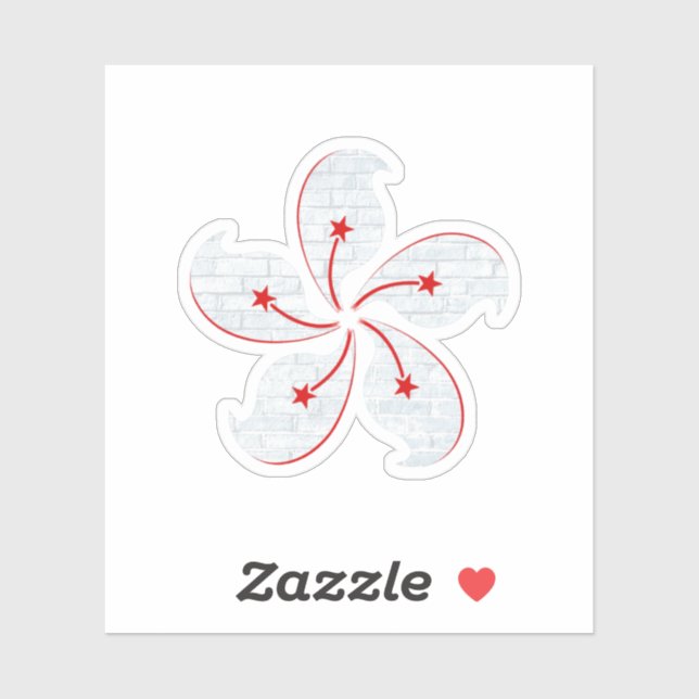 Sticker Orchid de Hong Kong (Feuille)