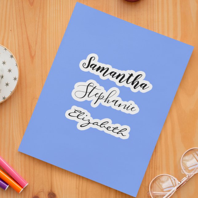 Sticker Ordinateur portable 3 Nom Isolé Tumbler Decal (Créateur téléchargé)