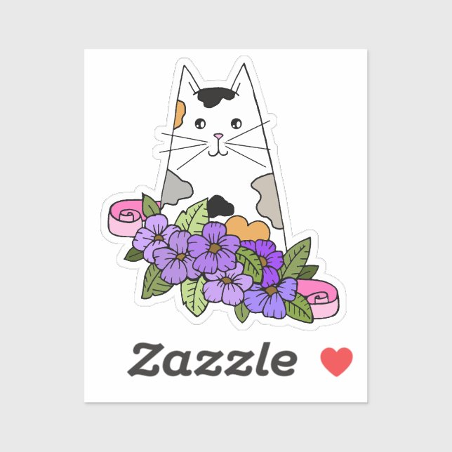 Sticker Ordinateur portable Calico Cat (Feuille)