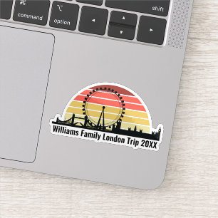 Sticker Ordinateur portable Customisé London England Sunse