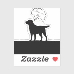 Sticker Ordinateur portable personnalisé Silhouette Chien