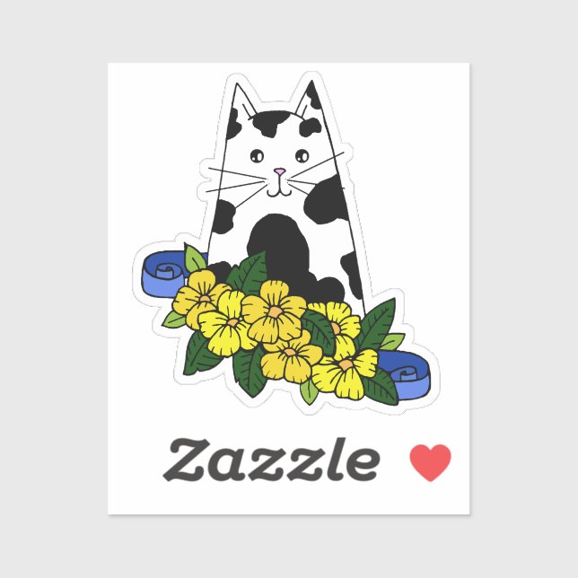 Sticker Ordinateur portable pour chat tacheté (Feuille)