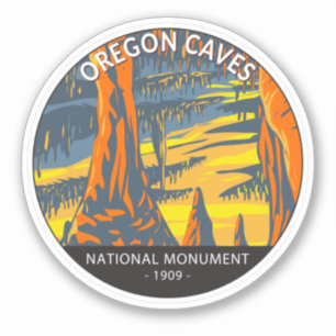 Sticker Oregon Caves National Monument Oregon Circle