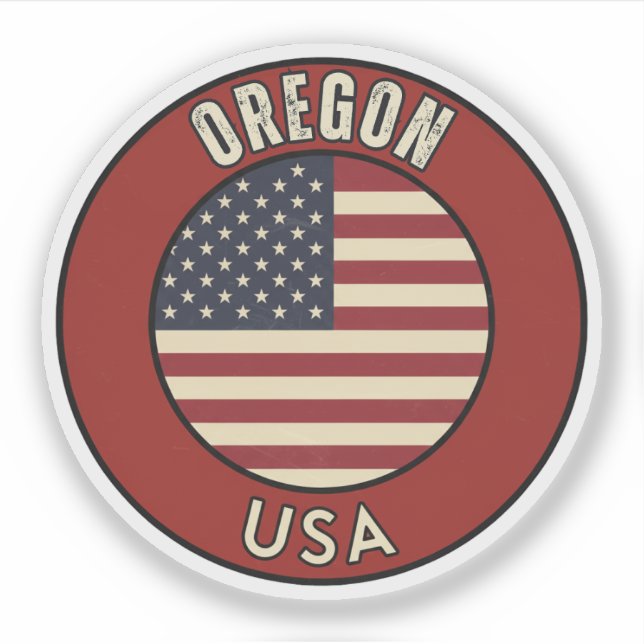 Sticker Oregon États-Unis d'Amérique (Devant)