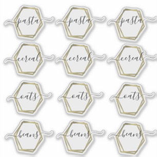 Sticker Organisation de la réserve écriture géométrique fa