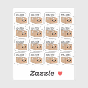 Sticker Organisme de bienfaisance Faire un don de boîte en