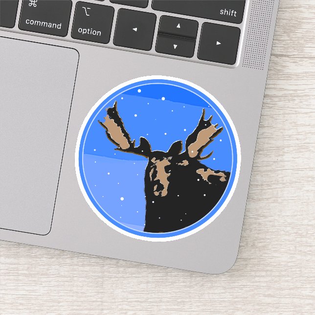 Sticker Orignal en Hiver - Art de la faune originale (Détail)