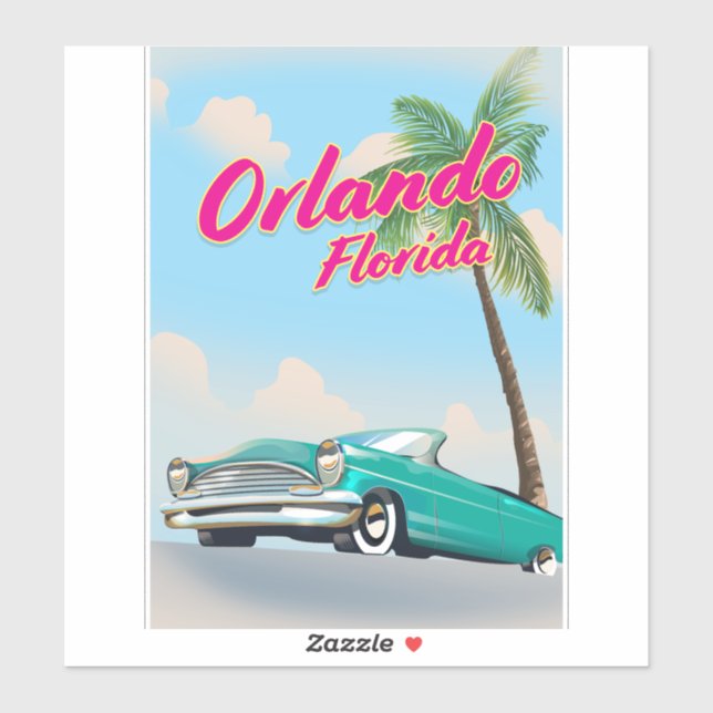 Sticker Orlando Floride (Feuille)