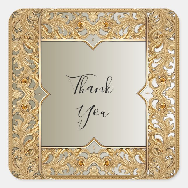 Sticker Ornate Or moderne (Devant)