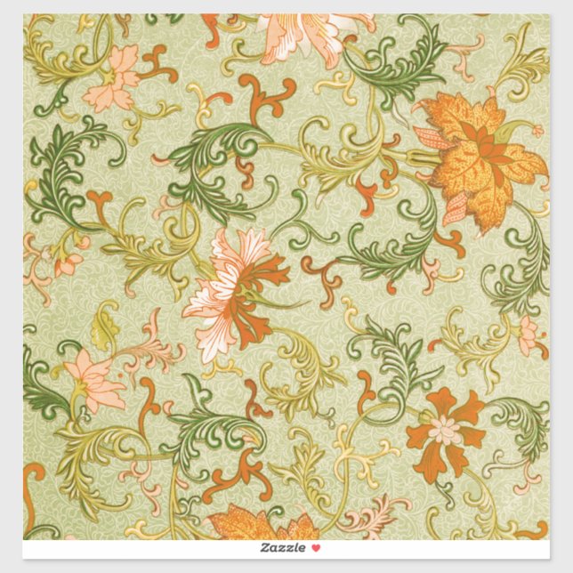 Sticker Ornement chinois vintage Jones Flowers (Feuille)