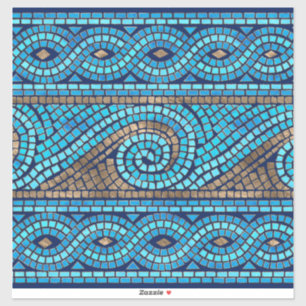 Sticker Ornement en mosaïque grecque