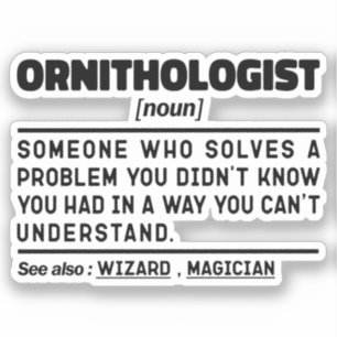 Sticker Ornithologue Noun Définition Cool d'observation de