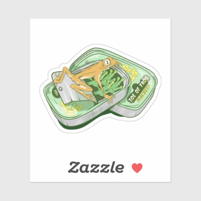 Sticker Orteil de la grenouille sorcière Shakespeare (Feuille)