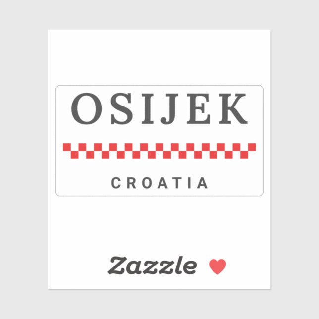 Sticker Osijek City Croatia (Feuille)