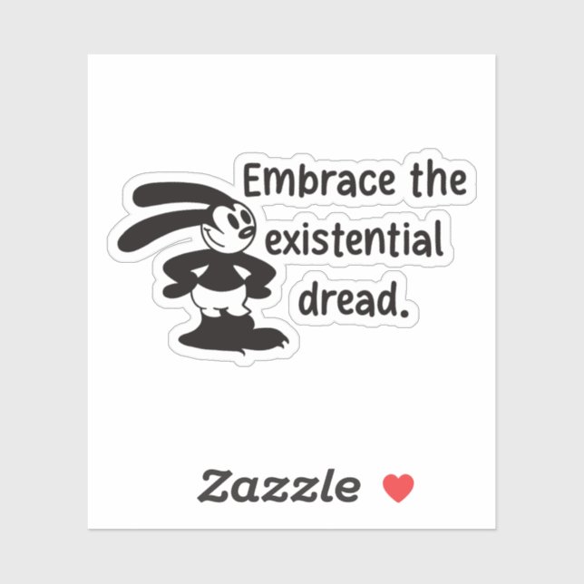 Sticker Oswald Craint : La Crise Existentielle (Feuille)