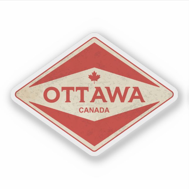 Sticker Ottawa Canada Vintage (Devant)