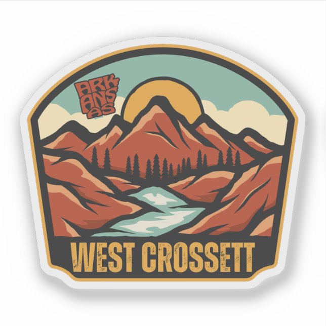 Sticker Ouest Crossett, Arkansas  (Devant)
