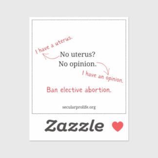 Sticker oui utérus oui opinion