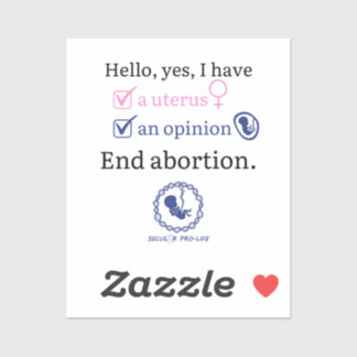 Sticker oui utérus, oui opinion