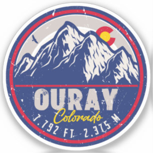 Sticker Ouray Colorado Drapeau Camping Randonnées Souvenir