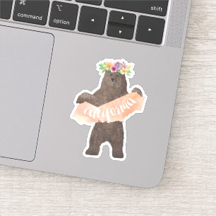 Sticker Ours Boho de l'État de Californie