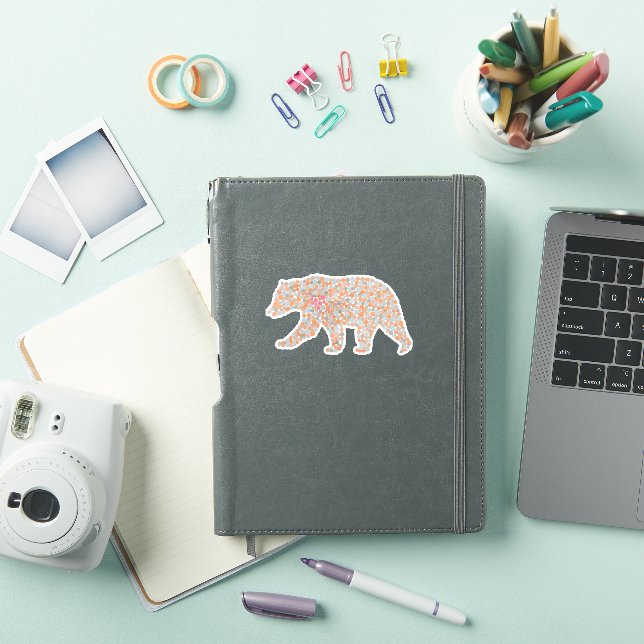 Sticker Ours coloré pointillé (Couverture iPad)
