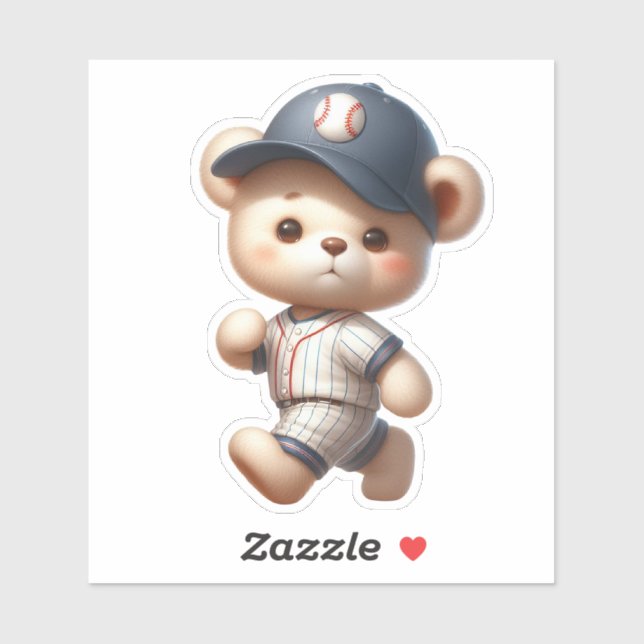 Sticker Ours de baseball 1 (Feuille)
