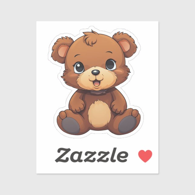 Sticker Ours de caricature (Feuille)