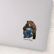Ours de la Journée de la Terre étreignant la planè