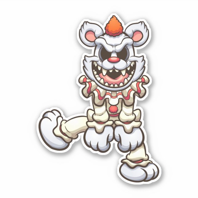 Sticker Ours de Peur - Clown (Devant)
