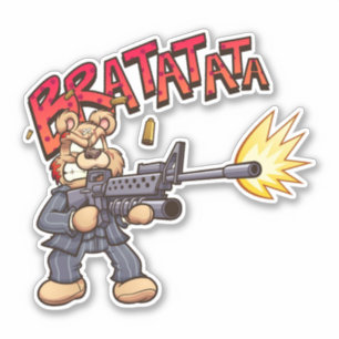 Sticker Ours de Peur - Gangster