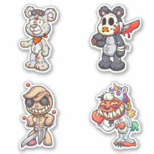 Sticker Ours de Peur - Horreur