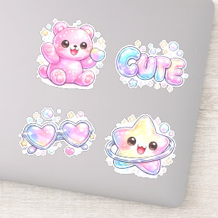 Sticker Ours en gomme pastel & Kawaii Y2K