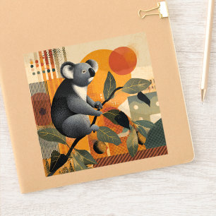 Sticker Ours Koala assis dans un arbre
