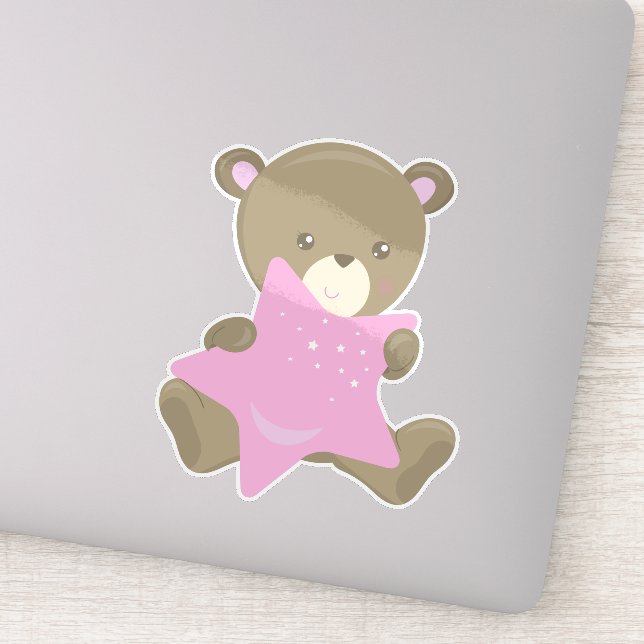 Sticker Ours Mignonne, Ours Petit, Ours Bébé, Ours Avec Ét (Détail)