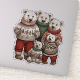 Sticker Ours polaires en chandails
