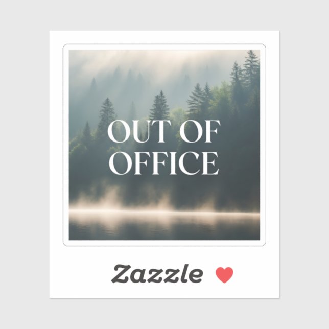 Sticker Out Of Office Nature Lover Misty Forest (Feuille)