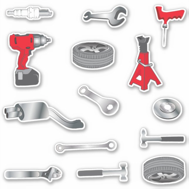 Sticker Outils de mécanique (Devant)