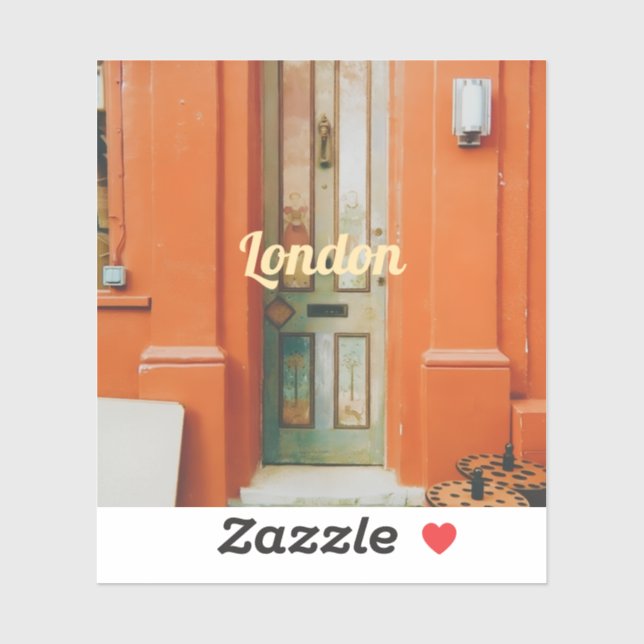 Sticker Ouvre-bouteille de Notting Hill Doorstep, Londres, (Feuille)