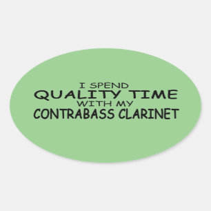 Sticker Oval Clarinet de la qualité du temps de co