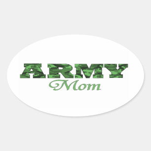 Sticker Oval de maman de l'armée