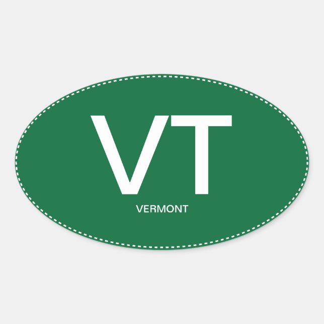 Sticker Oval du Vermont (Devant)