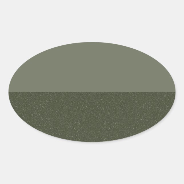 Sticker Oval Moss Green Duo - Personnalisable (Devant)