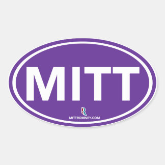 Sticker Oval Romney Ryan Mitt (Violet)