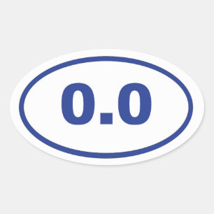 Sticker Ovale 0,0 ovale bleu